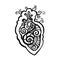 Decorative heart. Ethnic pattern.