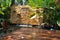 Decorative home garden stone waterfall pond