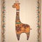 Decorative illustration giraffe