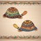 Decorative illustration tortoise