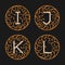 Decorative Initial Letters I, J, K,L.