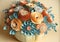 Decorative and intricate paper quilled floral bouquet