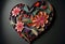 Decorative and intricate paper quilled floral heart