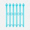 Decorative iron fence icon, cartoon style