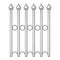 Decorative iron fence icon monochrome