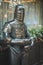 Decorative knight armor. Chivalry history. Fantasy Security protection. Medieval Guard design. Heavy metal suit - male