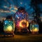 Decorative Lanterns in Celestial Symphony