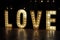 Decorative letter lights love