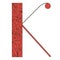 Decorative letter shape. Font type K