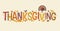 Decorative lettering Thanksgiving with seasonal design elements