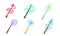 Decorative Magic Wands with Sparkling Waves Vector Set