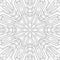 Decorative mandala with geometric small and middle elements on white background. Seamless doodle pattern.