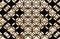 Decorative metal lattice with interior backlight. Black lattice on a beige background