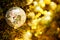 Decorative with mirror ball or Christmas ball for merry Christmas and happy new years festival with bokeh background.