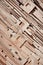 Decorative nature in oblique patterns piece of old brown wood texture with number on wall background