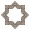 Decorative octagonal star with an ornament Zellij