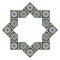 Decorative octagonal star with an ornament Zellij