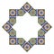 Decorative octagonal star with an ornament Zellij