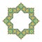 Decorative octagonal star with an ornament Zellij