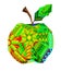 Decorative ornament colour apple