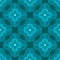 Decorative ornament - repeatable pattern - radial diamond tiles - blue on dark turquoise