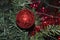 Decorative ornamet christmas ball isolated