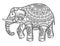 Decorative outline elephant