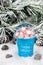 Decorative pail of Christmas candy