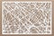 Decorative panel laser cutting. wooden panel. Elegant modern geometric abstract pattern. Ratio 2:3. Vector illustration