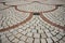 Decorative pavement, cobblestone mosaic background