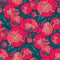 Decorative peony bud floral seamless pattern.