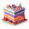 Decorative pictures for bakery, colorful space style cakes