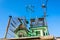 Decorative pigeons  in dovecote against the blue sky