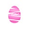 Decorative pink Easter egg in ribbons.