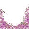 Decorative pink floral border