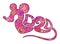 Decorative pink  font 2020 mouse