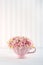 Decorative pink hydrangea flowers