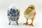 Decorative porcelain egg and chick