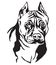 Decorative portrait of Dog American Staffordshire Terrier vector