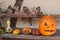 decorative pumpkins lanterns for Halloween