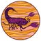 Decorative purple scorpion