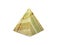 Decorative pyramid of onyx close-up. Pyramid of beautiful onyx stone