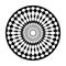 Decorative Radial Circle Black and White Pattern