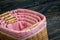Decorative Rattan Baskets with Pink Lining Fabric