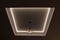 Decorative recessed ceiling with LED strip lighting