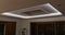 Decorative recessed ceiling with LED strip lighting