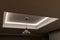 Decorative recessed ceiling with LED strip lighting