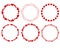 Decorative Red Circle Hearts Borders