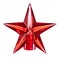 Decorative red plastic star