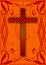 Decorative red religious cross